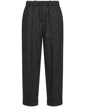 Brunello Cucinelli Broeken ,Zwart ,Wol Rtw - Grijs