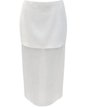 SIMONA CORSELLINI Maxi Skirts - Blanco