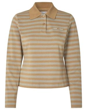 Samsøe & Samsøe Tops ,Bruin ,Katoen Sadover Polo - Naturel