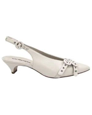 Halmanera Schoenen ,Wit ,Leer Puntige Neus Slingback