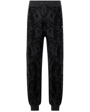 Philipp Plein Broeken ,Zwart ,Wol Gebreide Joggingbroek