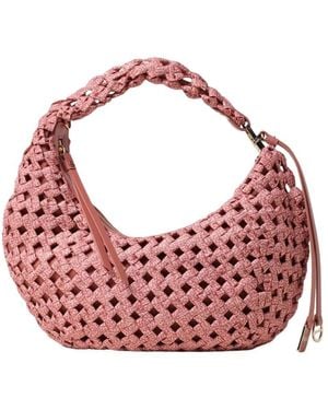 Borbonese Rosa Mini Tasche Mit Verstellbarem Riemen - Rot