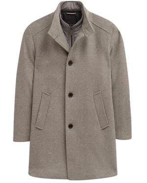 Bugatti Single-Breasted Coats - Brown