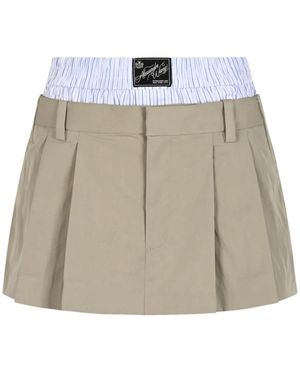 Alexander Wang Pre-Styled Geplooide Skort - Naturel