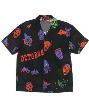 Octopus Short Sleeve Shirts - Negro