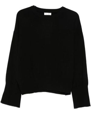 Soft Goat Trui Met Ronde Hals - Zwart