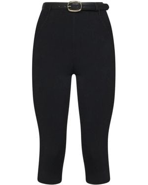 Self-Portrait Cropped Trousers - Nero