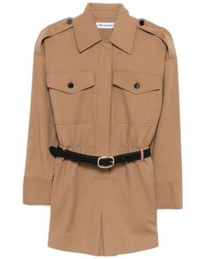 Self-Portrait Playsuits - Natural