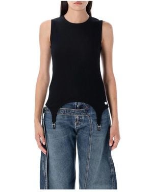 Jean Paul Gaultier Sleeveless Tops - Black
