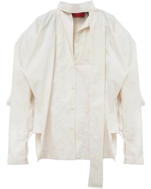 Thelatest Overhemden ,Geel ,Katoen Cecilia Shirt - Wit