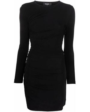 DSquared² Raffiniertes Langarm-Minikleid - Schwarz