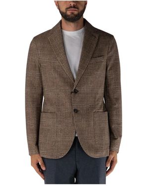 Circolo 1901 Einreihiger Prinz-Von-Wales-Karo-Blazer - Braun