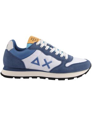 Sun 68 Blauw En Wit Stijlvol Overhemd