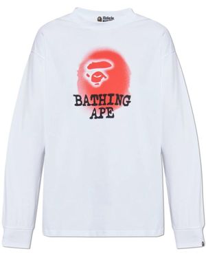A Bathing Ape T-Shirt Mit Logo - Weiß