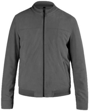 Oakwood Jassen ,Zwart ,Leer Filip 64169 Leren Jas - Grijs