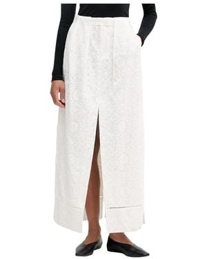 Isabelle Blanche Maxi Skirts - Blanco