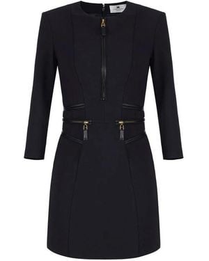 Elisabetta Franchi Short Dresses - Black
