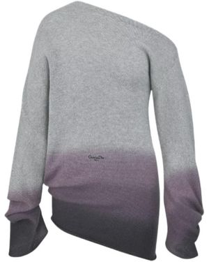 Dior Oversized Asymmetrischer Pullover - Grau