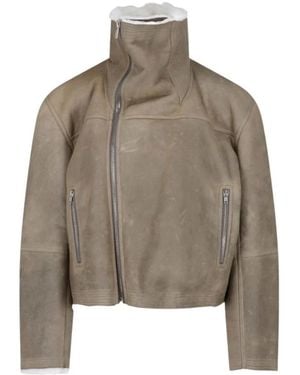 Rick Owens Faux Fur & Shearling Jackets - Grey