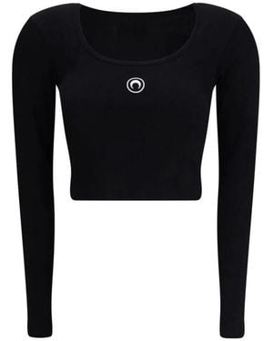 Marine Serre Long Sleeve Tops - Noir