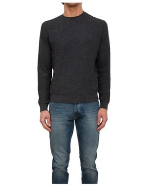 Emporio Armani Round-Neck Knitwear - Black