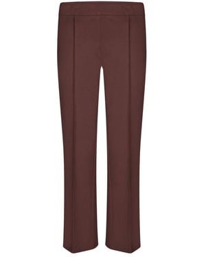 Blanca Vita Cropped Trousers - Brown