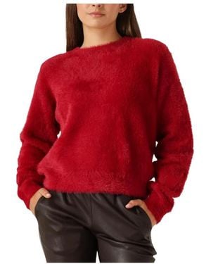 Alix The Label Gestrickter Mohair-Pullover - Rot