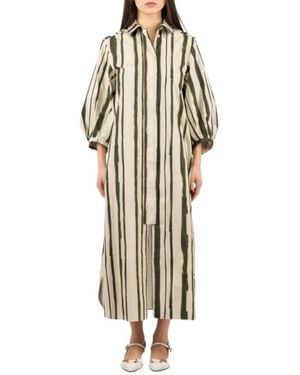 Max Mara Kleedjes ,Groen ,Shirt Dress - Metallic