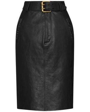 Saint Laurent Jupe Longue - Zwart