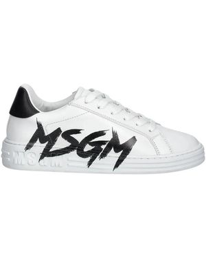 MSGM Schoenen ,Wit ,Leer Sneakers