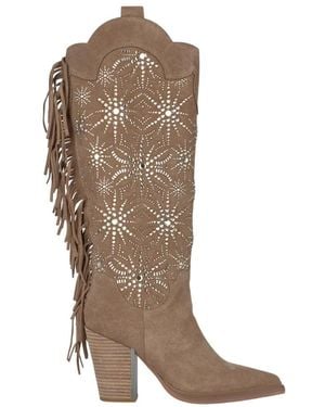 Alma En Pena. Cowboy & Biker Boots - Brown