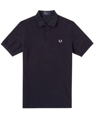 Fred Perry Slim fit plain polo navy - Blau