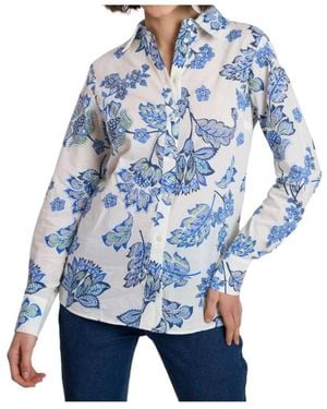 Naf Naf Blumenhemd - Blau