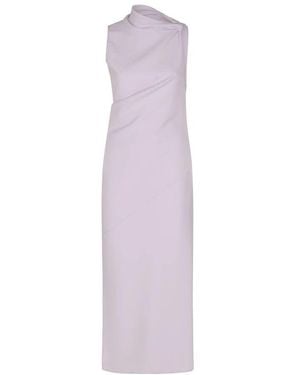 Courreges Gedraperes Ärmelloses Langes Kleid - Lila