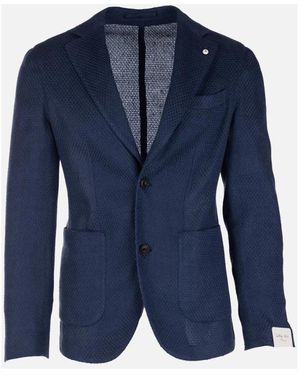 L.B.M. 1911 B.M. 1911, ,Jassen ,Blauw ,Katoen Giacca Monopetto