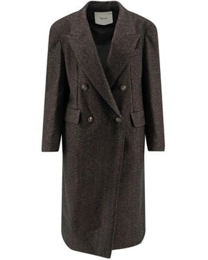 Hevò Double-Breasted Coats - Nero