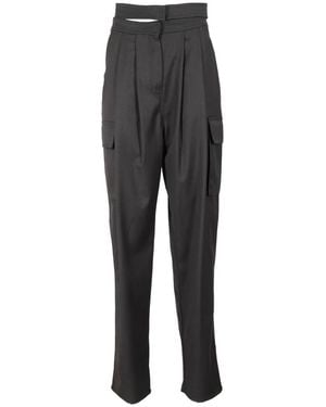 ANDREA ADAMO Tapered Trousers - Gris