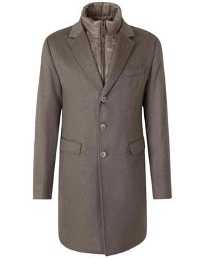 Herno Single-Breasted Coats - Marrone