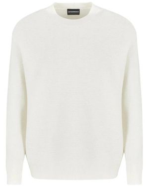Emporio Armani Round-Neck Knitwear - White