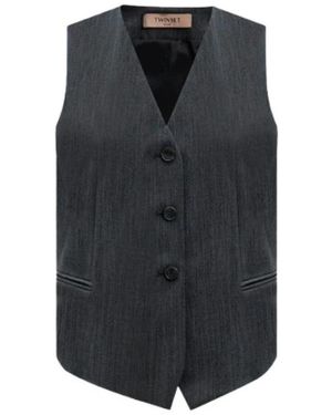 Twinset Vests - Negro