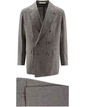 Tagliatore Double Breasted Suits - Grey