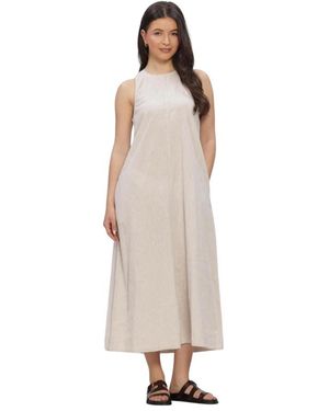 SELECTED Kleedjes ,Linnen Luisa Relaxed Linnenmix Jurk - Naturel