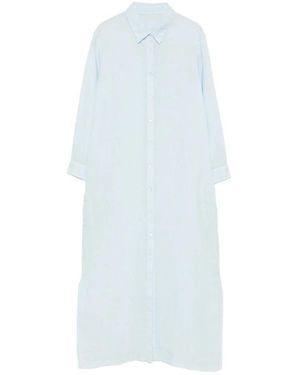 120% Lino Shirt Dresses - Blue