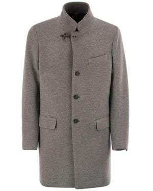 Fay Single-Breasted Coats - Grey