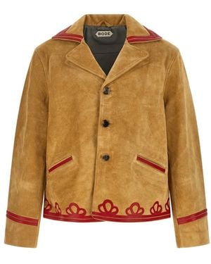 Bode Leather Jackets - Brown