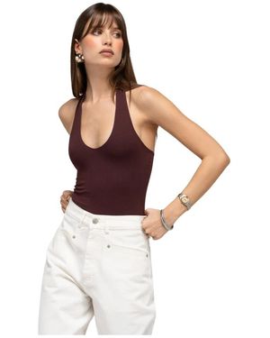 GUAJA. Tops ,Paars ,Body - Wit