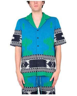 Alanui Short Sleeve Shirts - Bleu