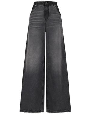 Blumarine Wide Jeans - Negro