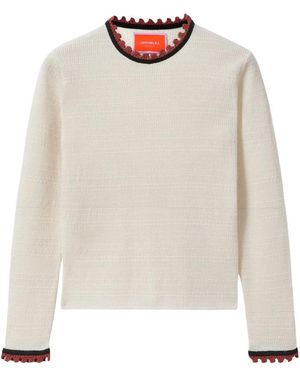 La DoubleJ Picket Crew Neck - Wit