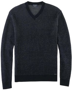 Olymp Herren V-Ausschnitt Pullover - Blau